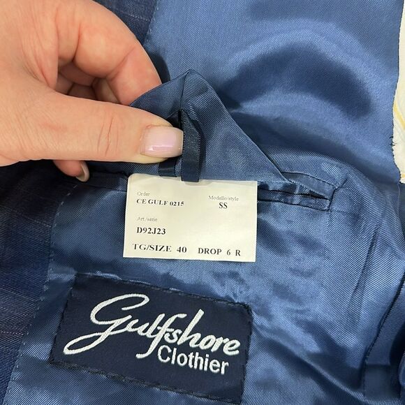 Reda 1865 Contemporary Classic Men's Blue Plaid Blazer Size 40 - Picture 13 of 14